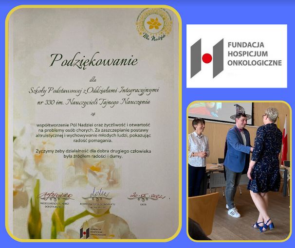 Podziękowanie - Hospicjium Onkologiczne